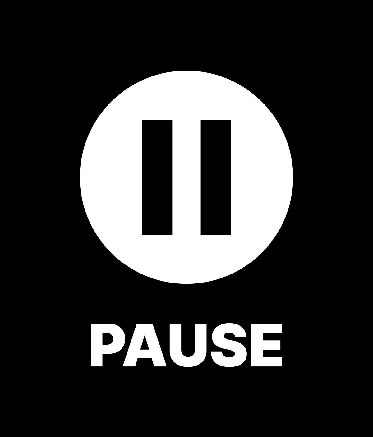  PAUSE icon t-shirt artwork